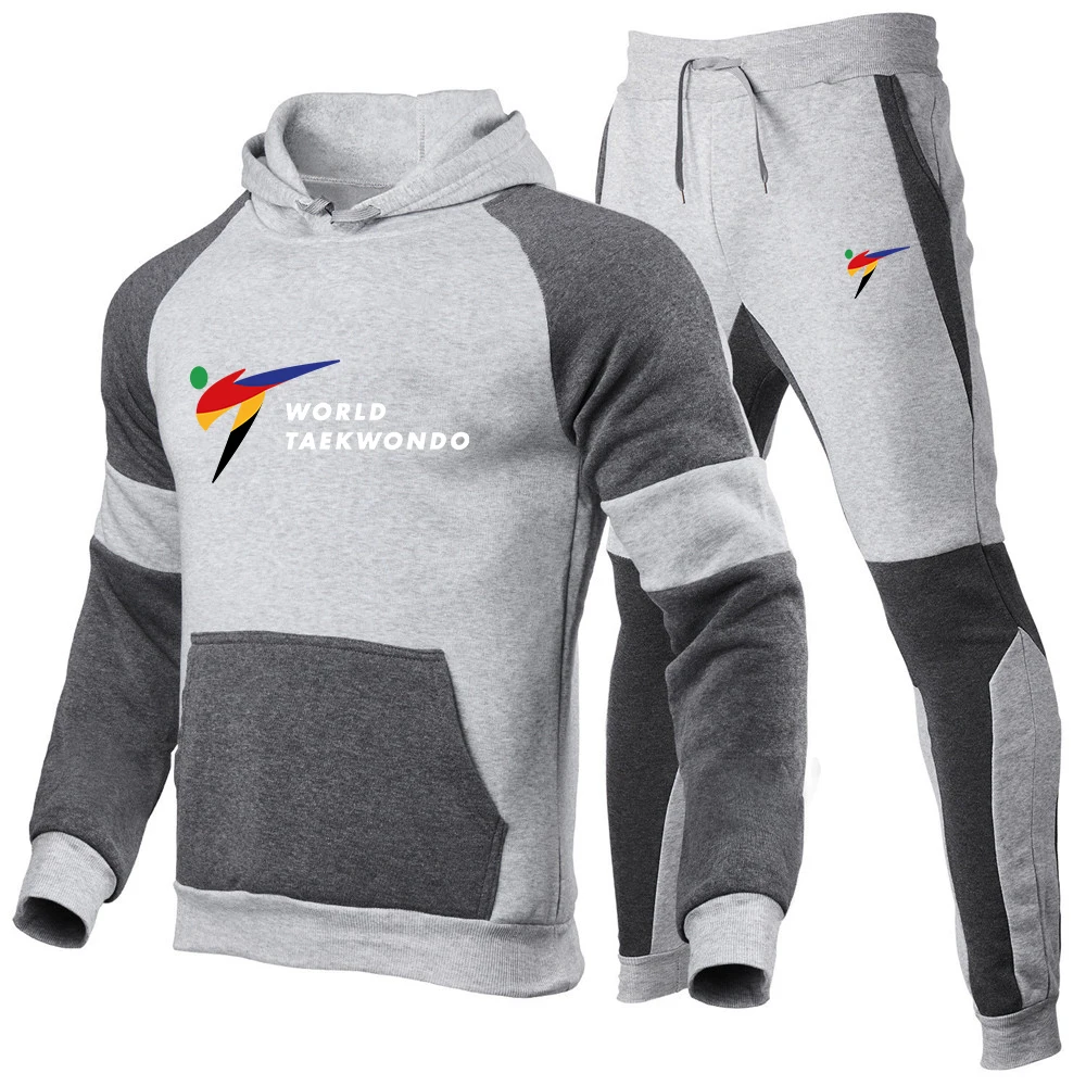 2023 New WTF World Taekwondo Federation Spring and Autumn Men Sports Suit Sportswear 2 Sweatshirt + Pants Street Wear Suit Coat 3