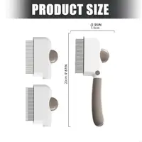 3In1 Pet Grooming Comb For Dog Cats With Ergonomic Handle Easy To Clean Detangling Shedding Hair Removing Tool 87HA 6