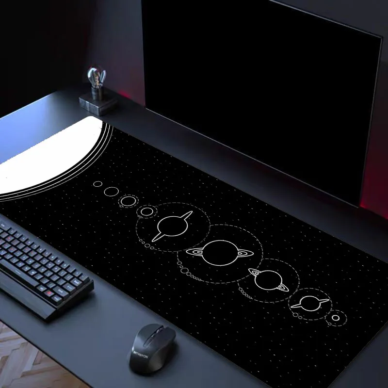 Black Rubber XXL Mouse Pad Gamer Keyboard Pad