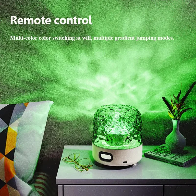 Hi Fi Wireless Surround Sound Bluetooth Speakers Subwoofer Touch Creative Water Ripple Atmosphere Light Music Player with Remote