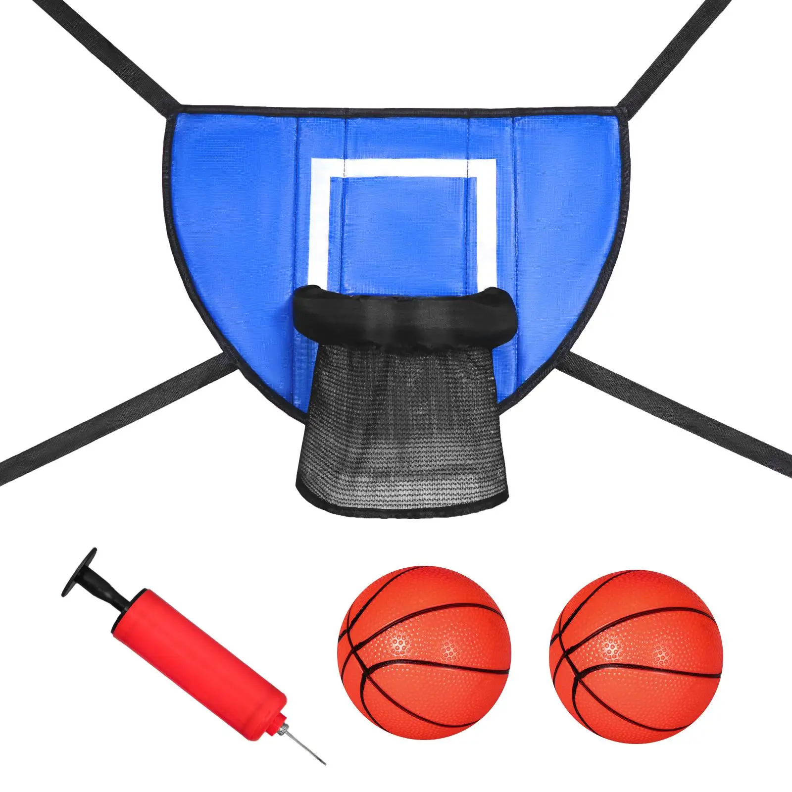 

Mini Trampoline Basketball Hoop Universal with Pump and Ball Basketball Rack