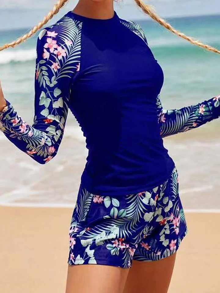 IMEKIS Moslim Burkini badmode voor vrouwen, tweedelig, bescheiden badpak, islamitisch Arabisch zwempak, lange mouwen, badtop met broek, tankiniset, badkleding, zwart (3-delig), XXL