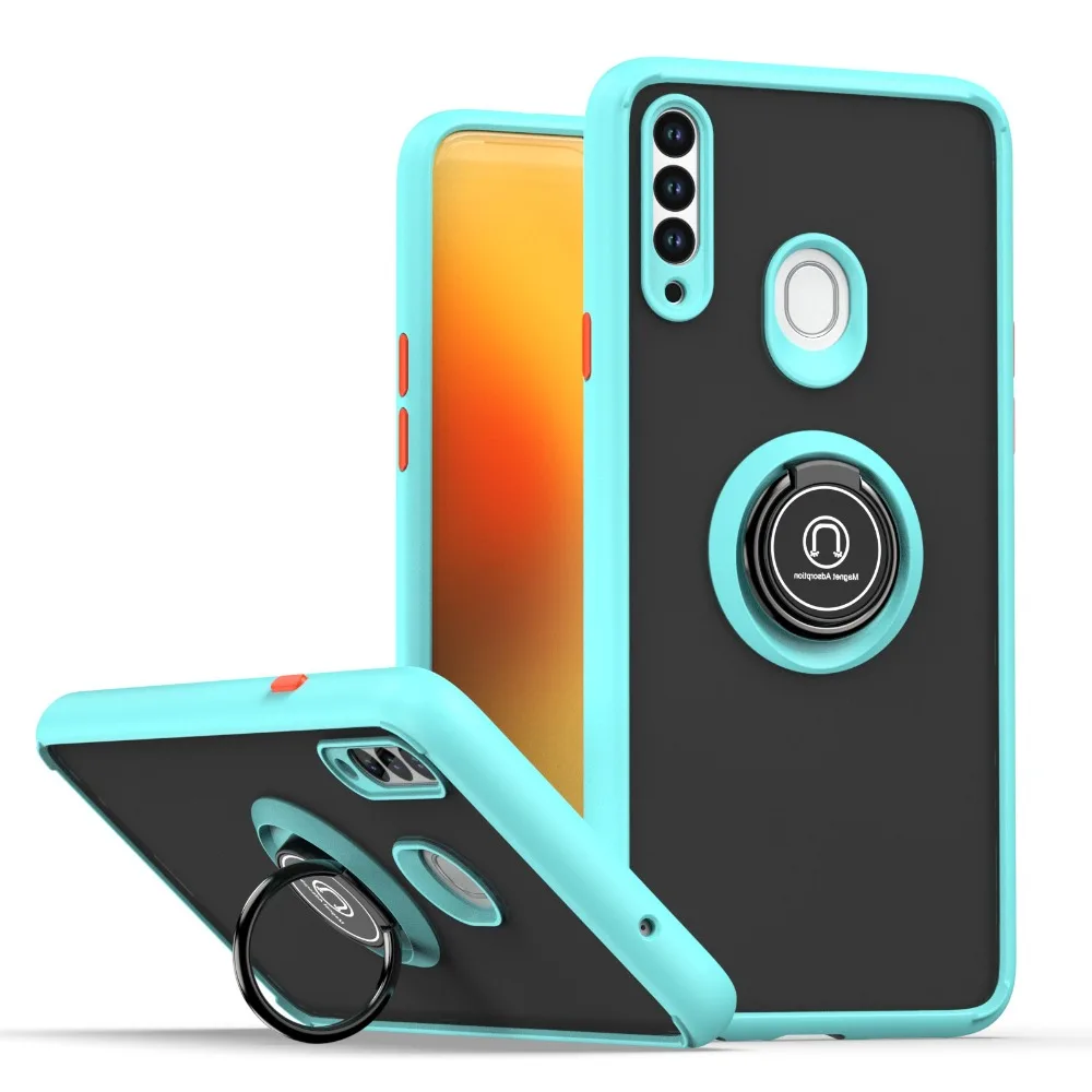Shockproof Matte Protection Case with Finger Ring Holder and Bracket
