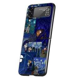 Van Gogh Series Transparent Shockproof Foldable Phone Case - Z Flip 3 (B1)