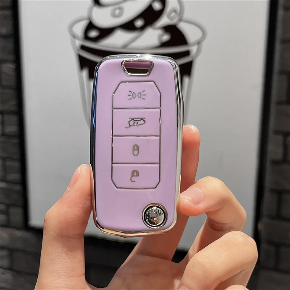 TPU Car Flip Key Case Cover Shell Fob For Jeep Renegade Compass 4 Button Folding Keyless Protector Accessories,key case,key case cover,car key shell,flip key fob shell