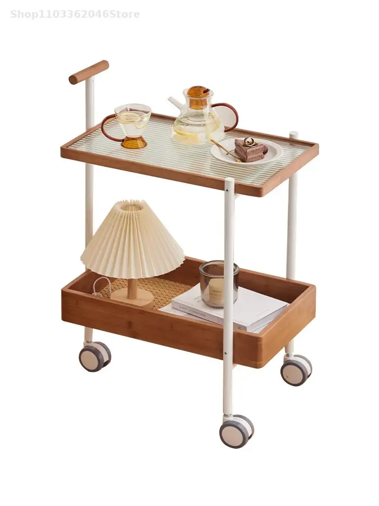 Mobile Side Table Living Room Sofa Coffee Table Simple Bedroom Bedside Cart Small Apartment Side Movable Cart