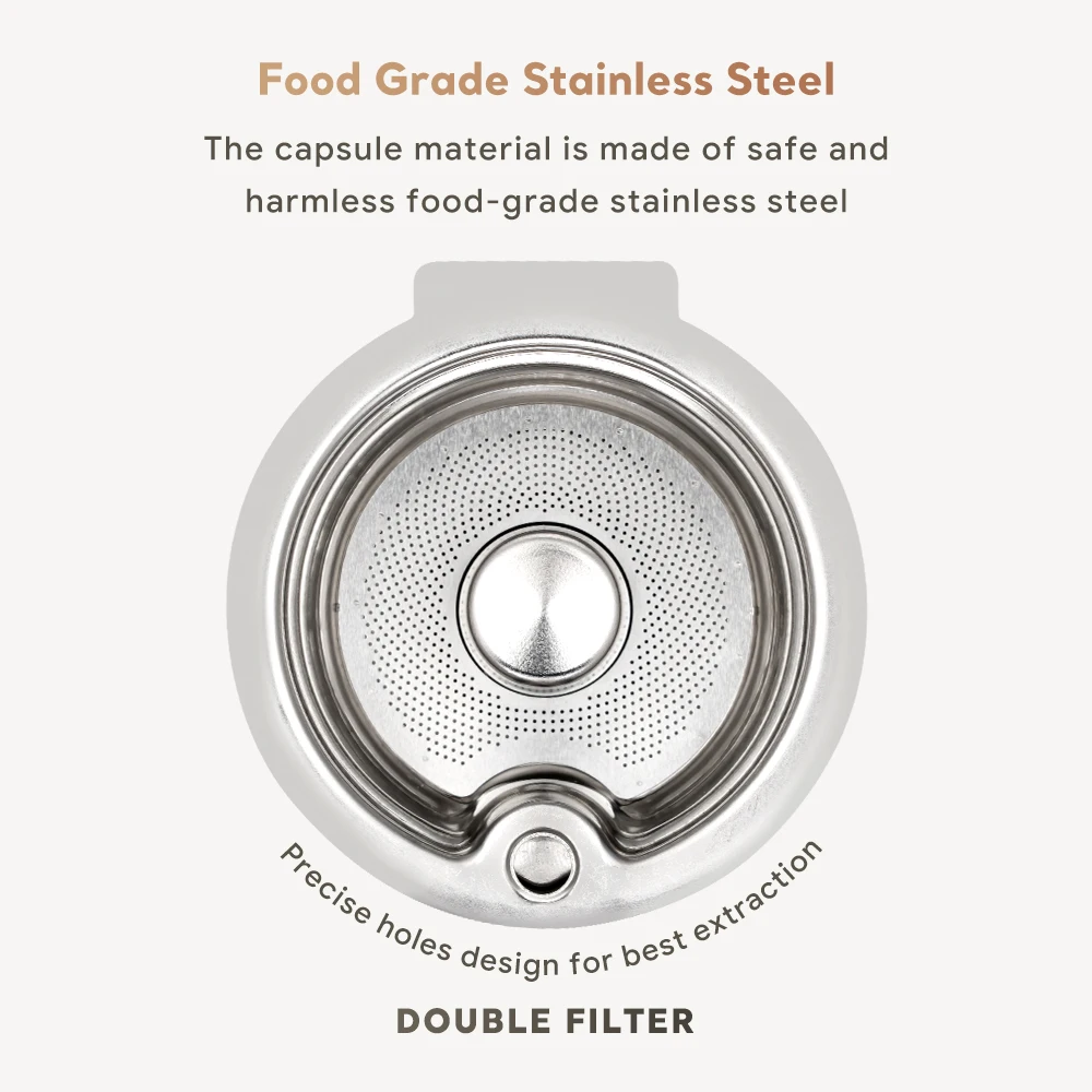 Description Picture 6 of itemStainless Steel Reusable Coffee Capsule Pods For Bosch Tassimo Machine Refillable Filter Coffee Maker 60/180/200/220 ML