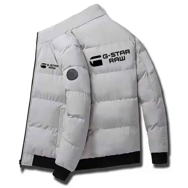 Down Jacket, Mens Jacket Winter Thick Men Warm Zip Up Parka Casual Outwear Coats Male Windbreak Cotton Padded Zipper