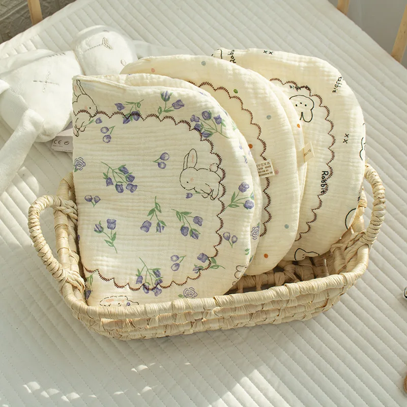 Breathable Newborn Pillow Cotton Baby Bedding Pillow Provide Comfortable Rest for Infants for Boys Girls Four Seasons Pillows