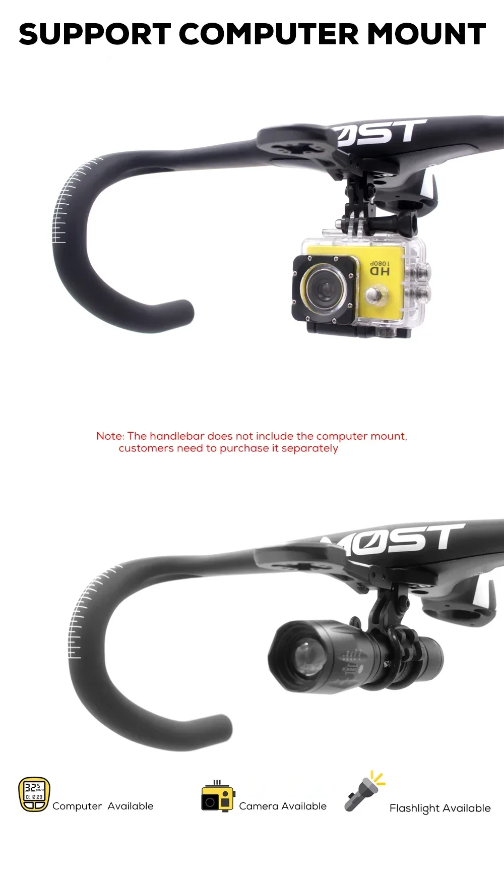 Handlebar Computer Mount For Pinarello F12 Dogma F MOST Ultra Talon with Gopro Combo Mount for Garmin Wahoo Bryton Gopro IGPSPO – Detail 6