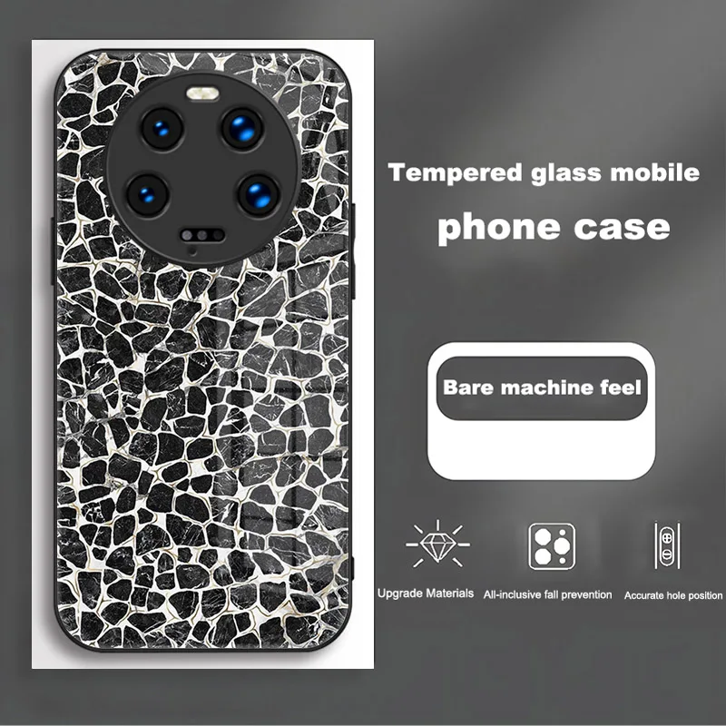 Fashion Painting Full Protective Phone Case with Tempered Glass