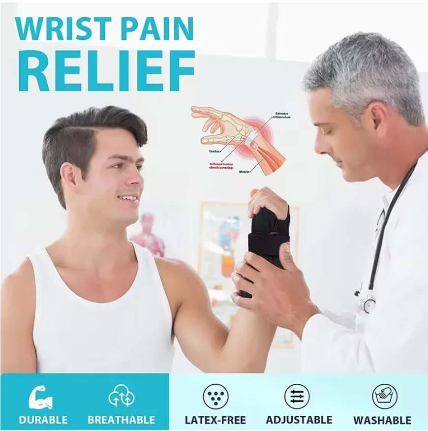 Adjustable Compression Wrist Band Support for Sprain Recovery Wrist Brace Treatment Joint Pain Relief Stabilizer for Arthritis