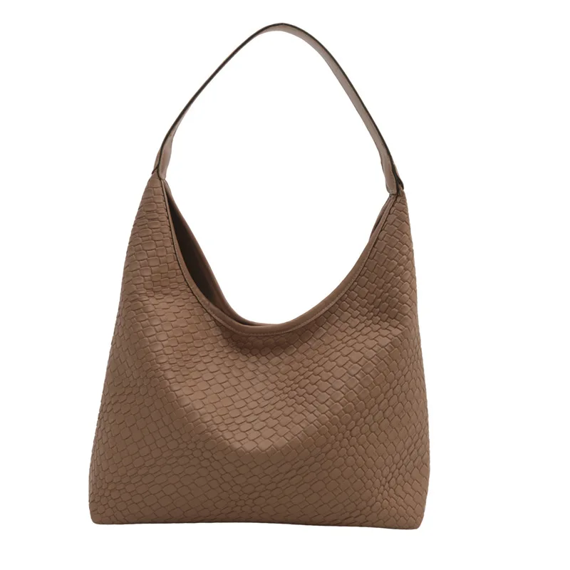New Women's Woven Bucket Bag - Casual Retro Large-Capacity Shoulder Bag, Stylish & Versatile  Design