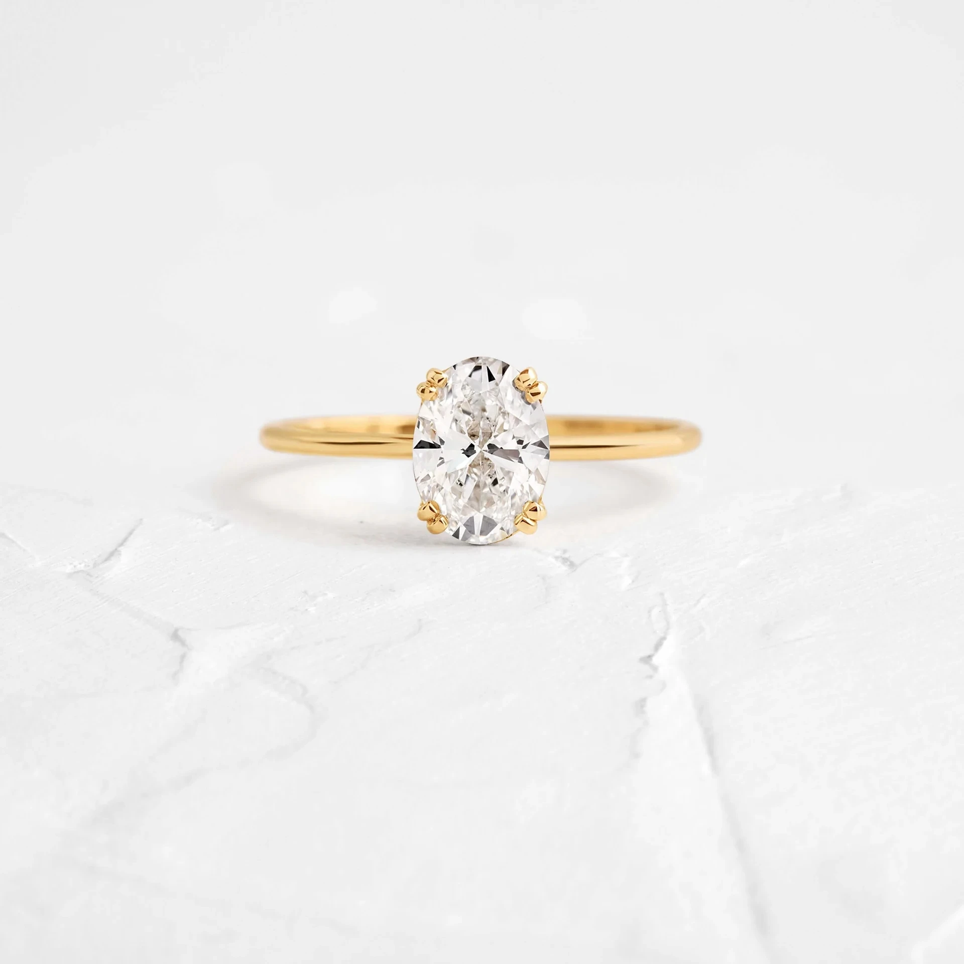 Oval 925 Sterling Silver Brilliant Cut Double Prongs Solitaire Moissanite Engagement Ring Wedding Gift for Woman