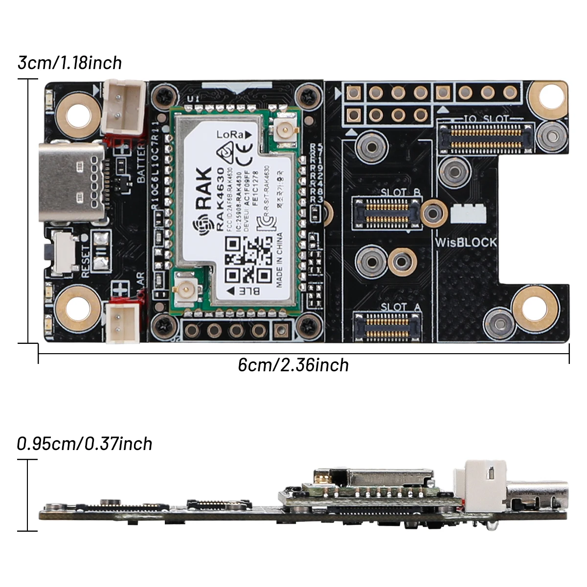 RAK4631 Meshtastic Meshcore Kit for LoRaWAN Wireless SX1262 868MHz 915MHz LoRa M