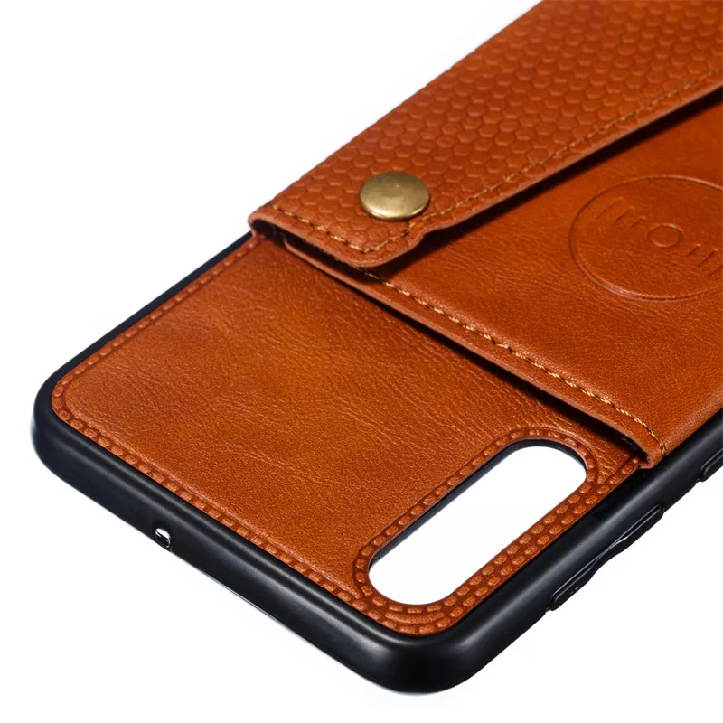 Premium PU Leather Wallet Shockproof Case with Magnetic Car Holder and Stand Feature