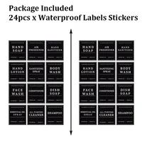 24 PCS Bathroom Labels Sticker Lotion Label Sticker Waterproof Shampoo Conditioner Body Wash Shower Soap Dispenser Labels 2