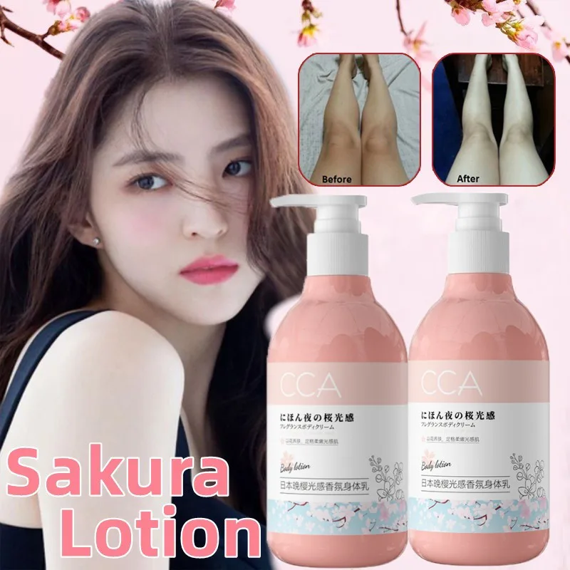 Japan Cherry Blossom Whitening Body Lotion Moisturizes Anti-Aging Anti-Wrinkle Full Body Bleaching Autumn Winter Repair DrySkin