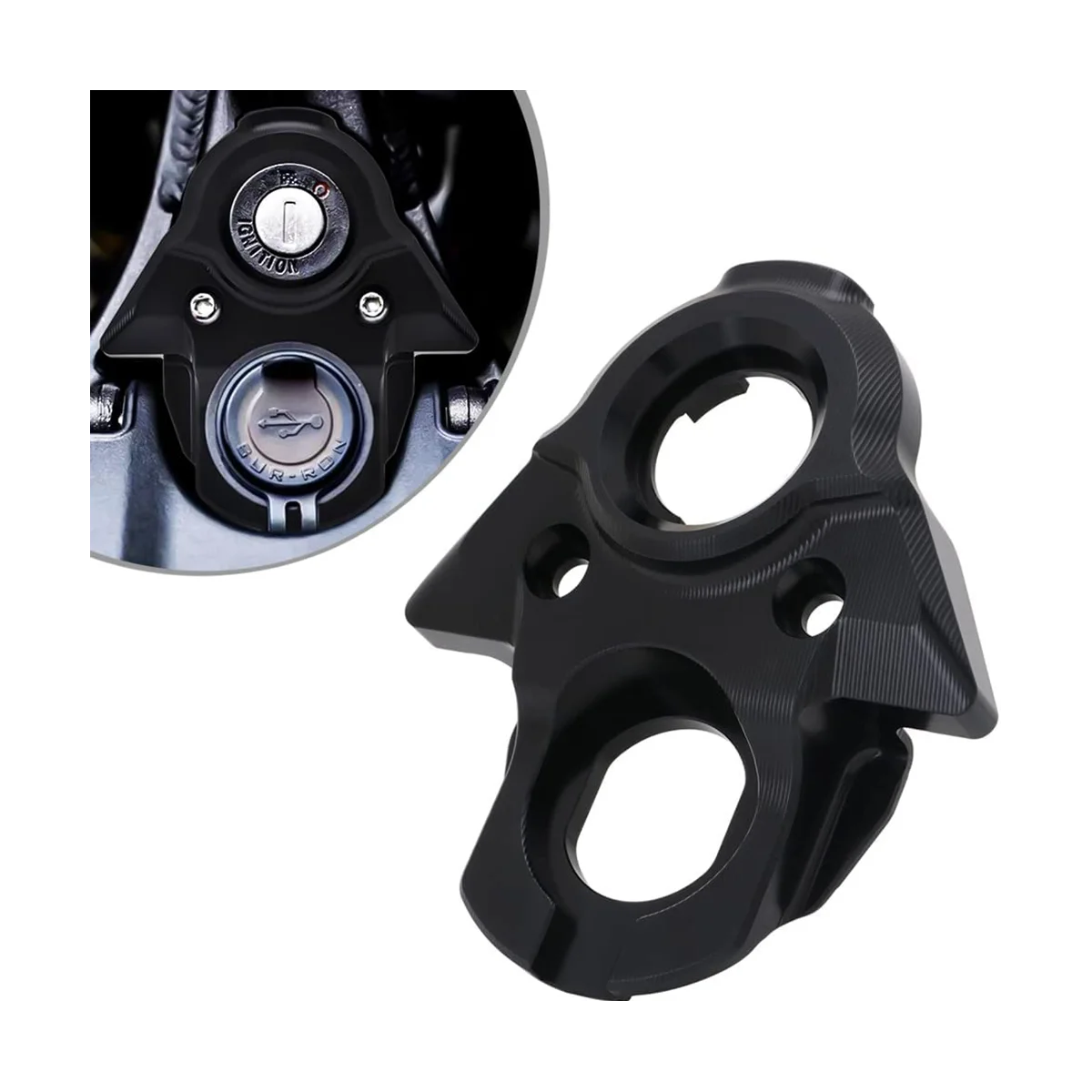 Ignition Cover, Motorcycle Decorative Cover for Sur Ron Light Bee X/S Segway X260 X160 Electric Dirt Bike-Black