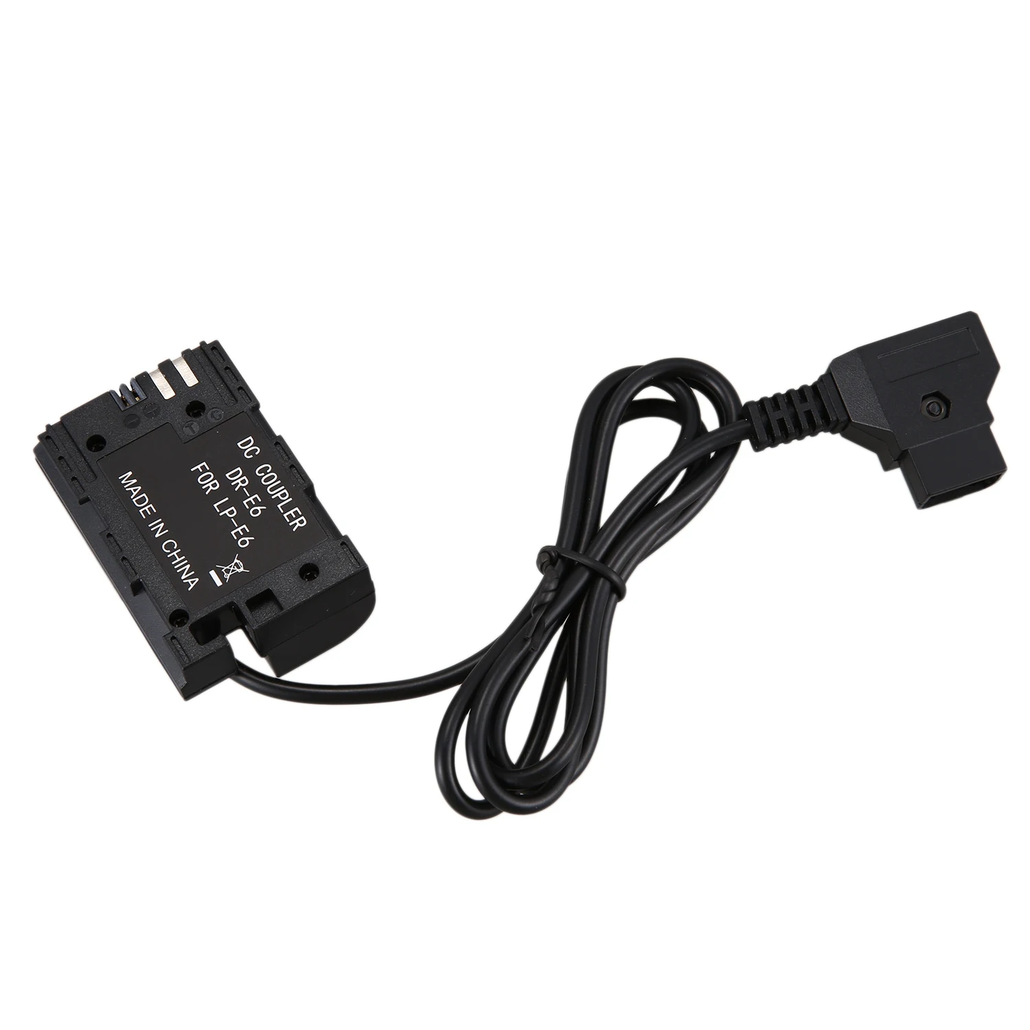 ABAN D-Tap to Lp-E6 완전 디코딩 더미 배터리 어댑터 (5D II/III/IV 5Dsr 6D 6Dii 60D 70D 8 용 역극성 보호 기능 포함)