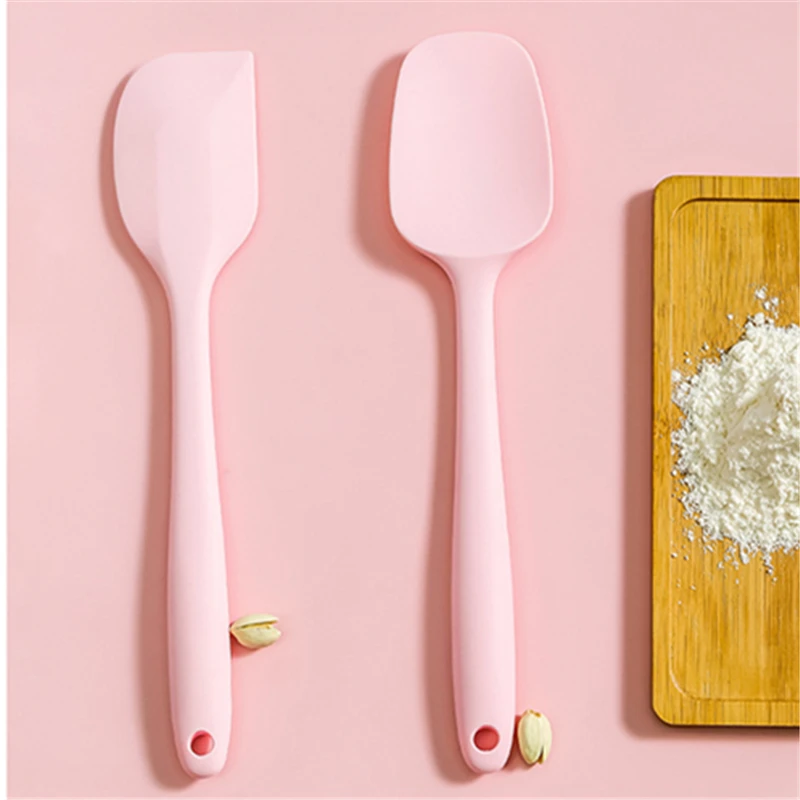 Description Picture 5 of itemNon-stick Pink Silicone Spatula Round Handle Cake Scraper Cream Butter Pastry Tools High Temperature Things for Kitchens