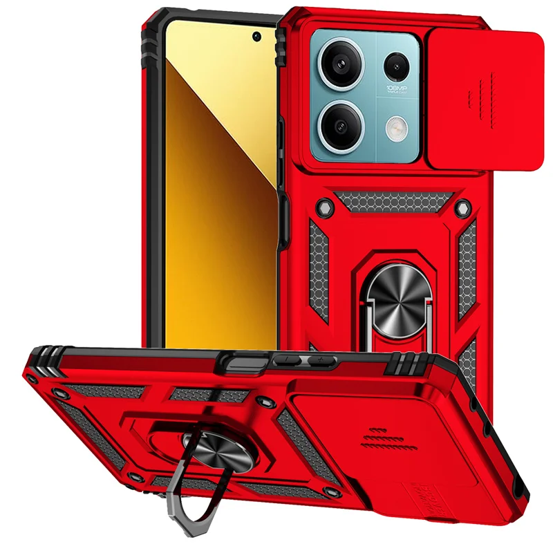 Enhanced Armor Slide Camera Lens Protection Phone Case - Durable Back Cover