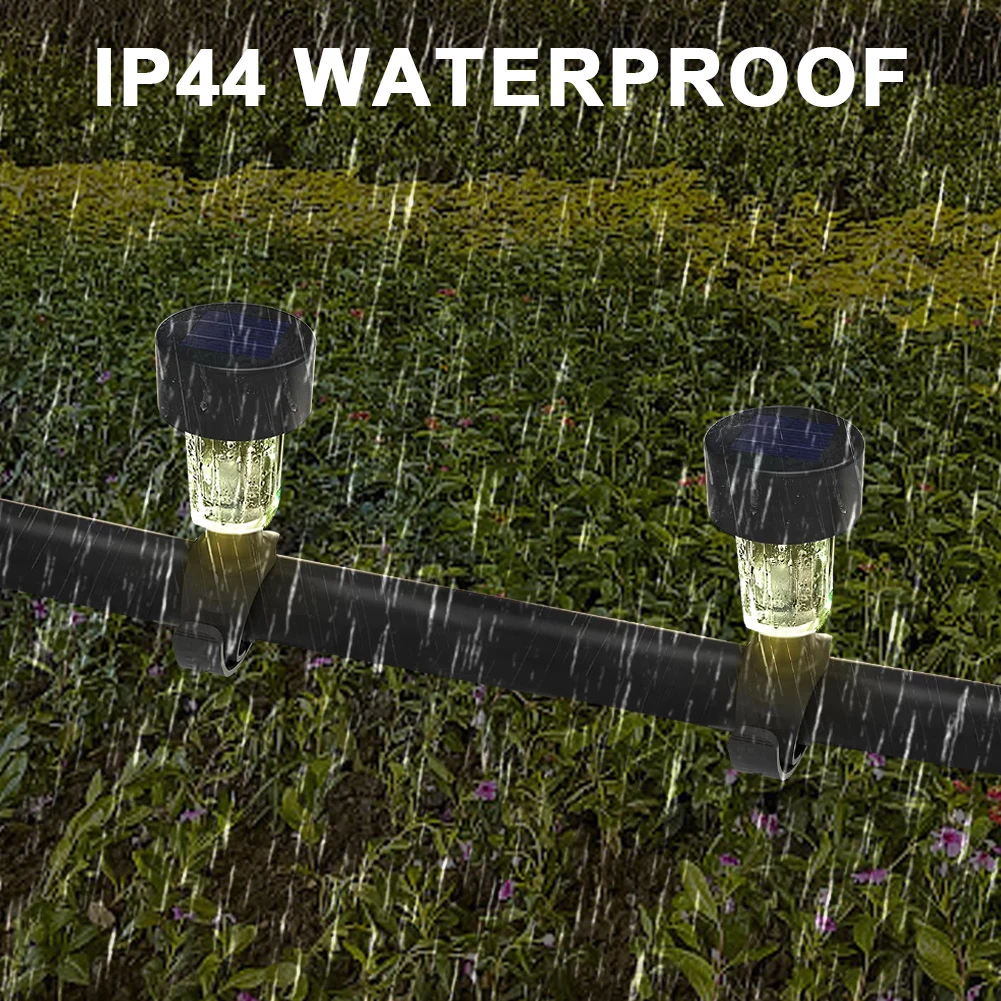 6 Pack Solar Lights Outdoor Fence Decor IP44 Waterproof Outdoor Pool Fence Decor Lamp Warm Light for Framed Above Ground Pools