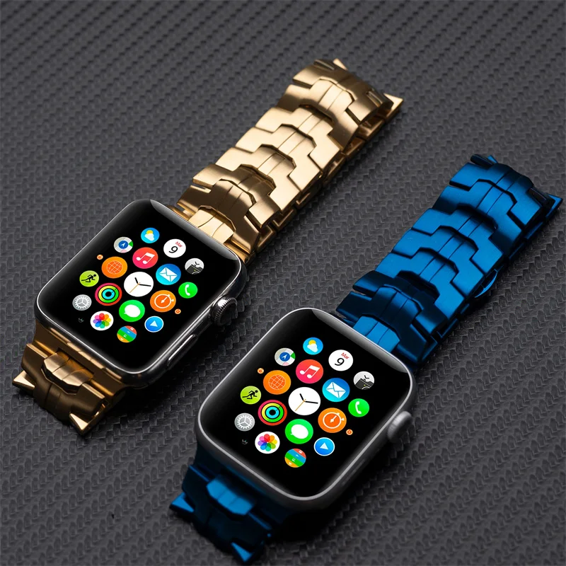 Christmas Strap For Apple Watch Band 49mm 45mm 44mm 42mm 41mm 45mm Luxury Stainless Steel Bracelet iWatch 9 8 7 6 5 4 se ultra 2