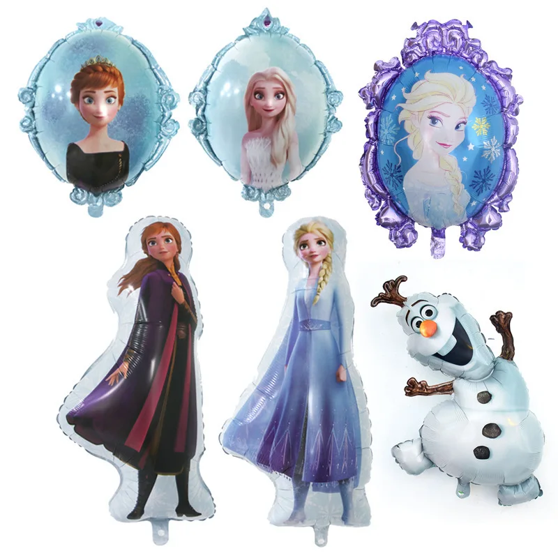 Disney Olaf Cartoon Balloons Frozen Elsa Anna Snow Queen Princess Foil Air Inflatable Globo Baby Shower Birthday PartyDecoration |