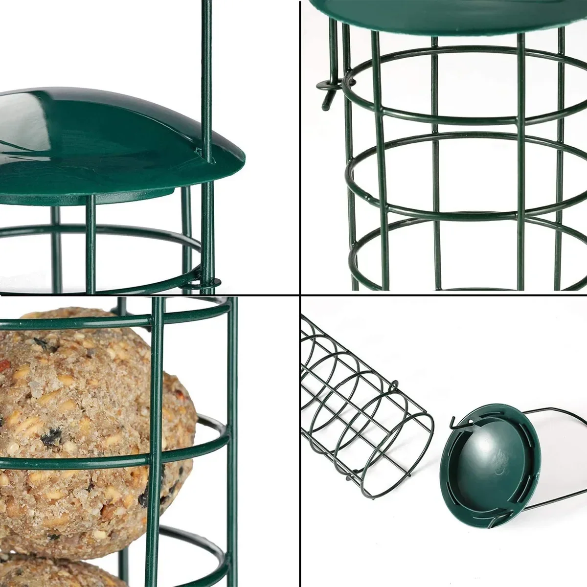 Bird Feeder 1pc bird feeder Birds Grease Ball Holder Feeder Park Garden Pet Bird Supplies Iron Outdoor Mesh Feeding Portable Wild Hanging