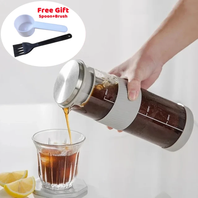 Espresso Filter Bottle Cold Brew Maker Cold Brewing Pot Iced Coffee Maker  Filter Kettle Sealed Leak