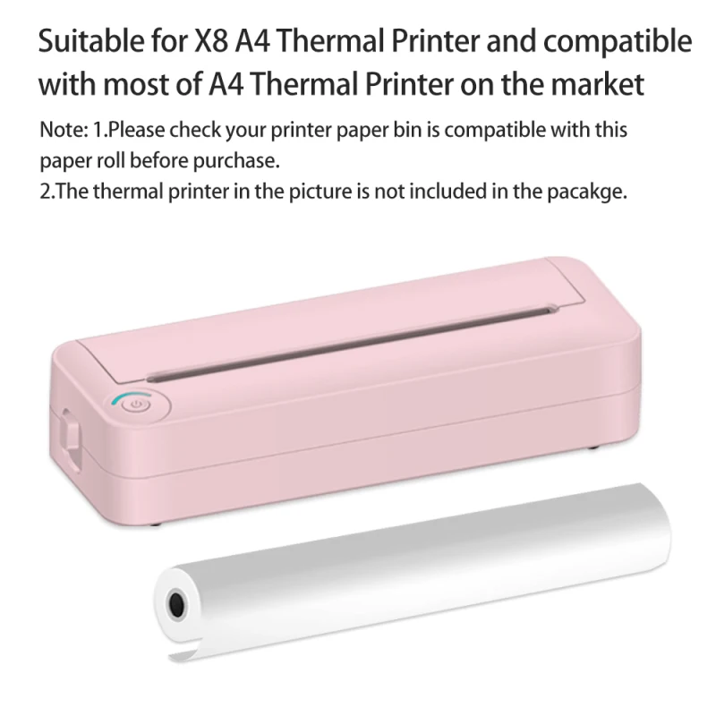1 Roll/ 5 Roll/ 10 Roll A4 Thermal Paper for Portable Thermal Printer BPF Free Material Safe High Quality Printing Paper Roll - 4