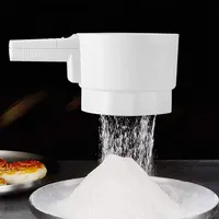 Tamis à farine électrique en plastique, 5 tasses, alimenté par batterie, tamis à farine automatique, glaçage, sucre, Shaker, outils de cuisson électriques 1