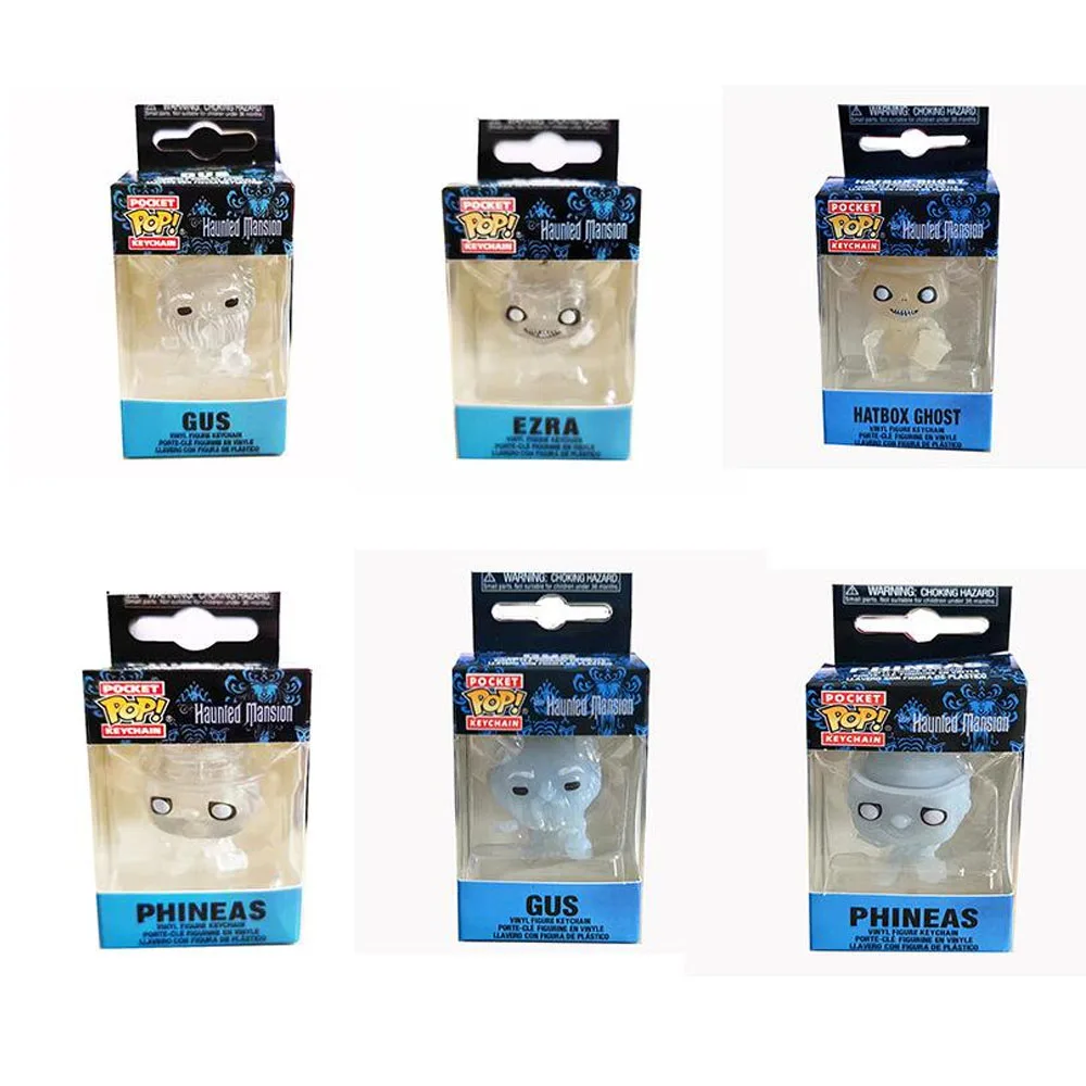 thumbnail image 2 of Funko Pop Disney Ezra Phineas Llavero Mansión Encantada Gus Hatbox Fantasma Pop Pocket Disney Llavero Figura de Acción de Vinilo Juguetes Muñecas, 2 of 5