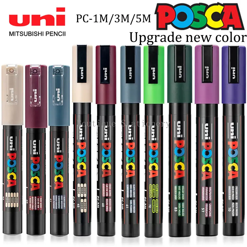 Posca Marker 3M in Black, Posca Pens for Art Supplies, School Supplies,  Rock Art, Fabric Paint, Fabric Markers, Paint Pen, Art Markers, Posca Paint