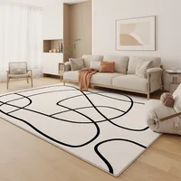 Modern Minimalist Living Room Decoration Carpet Fluffy Soft Lounge Rug Large Area Rugs for Bedroom Home Thick Non-slip Floor Mat 1