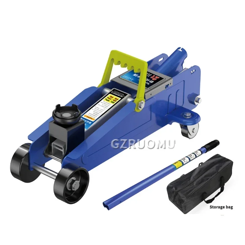 2T Horizontal Car Jack Floor Oil Hydraulic Jack Sedan Minivan Manual Heavy-Duty Pneumatic Low Profile Auto Shop Repair Tool car jack