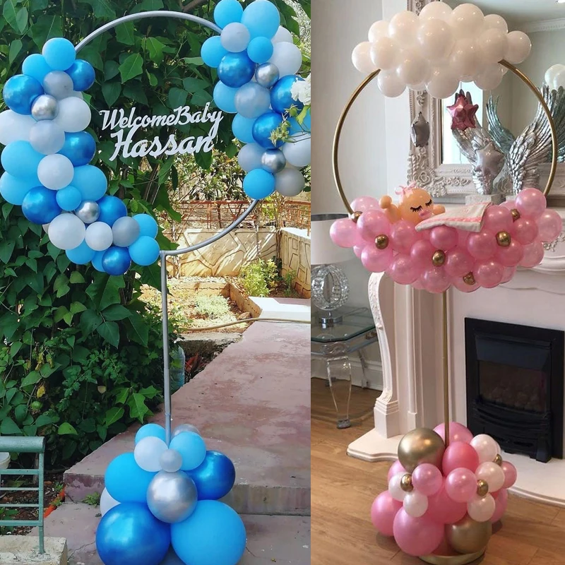 Description Picture 5 of item1set Round Balloons Stand Holder Plastic Balloon Arch Frame For Baby Shower Wedding Birthday Party Decoration Ballon Ring Hoop