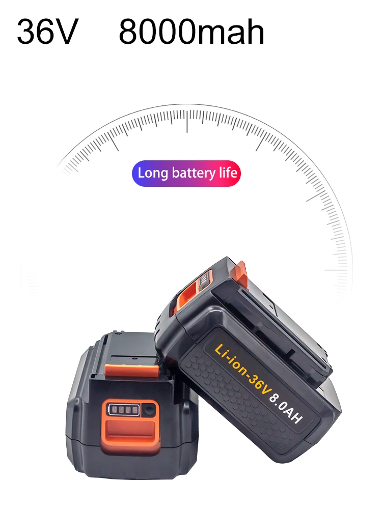 100% For Black Decker 36v/40V 6000mAh Li-Ion Rechargeable Tool Battery  LBXR36 BL2036 LBX2040 LST136 LST420 LST220 L50 - AliExpress