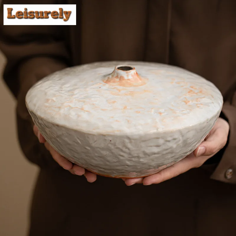 Wood-fired Porcelain Vase Boutique Room Decor Flower Basket Plant Pot Household Flowerpot For Tea Accessories Ornaments Craft