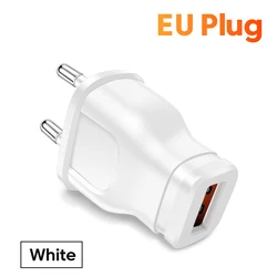 Universal 5W USB Wall Charger - Compact Travel Power Adapter - White EU