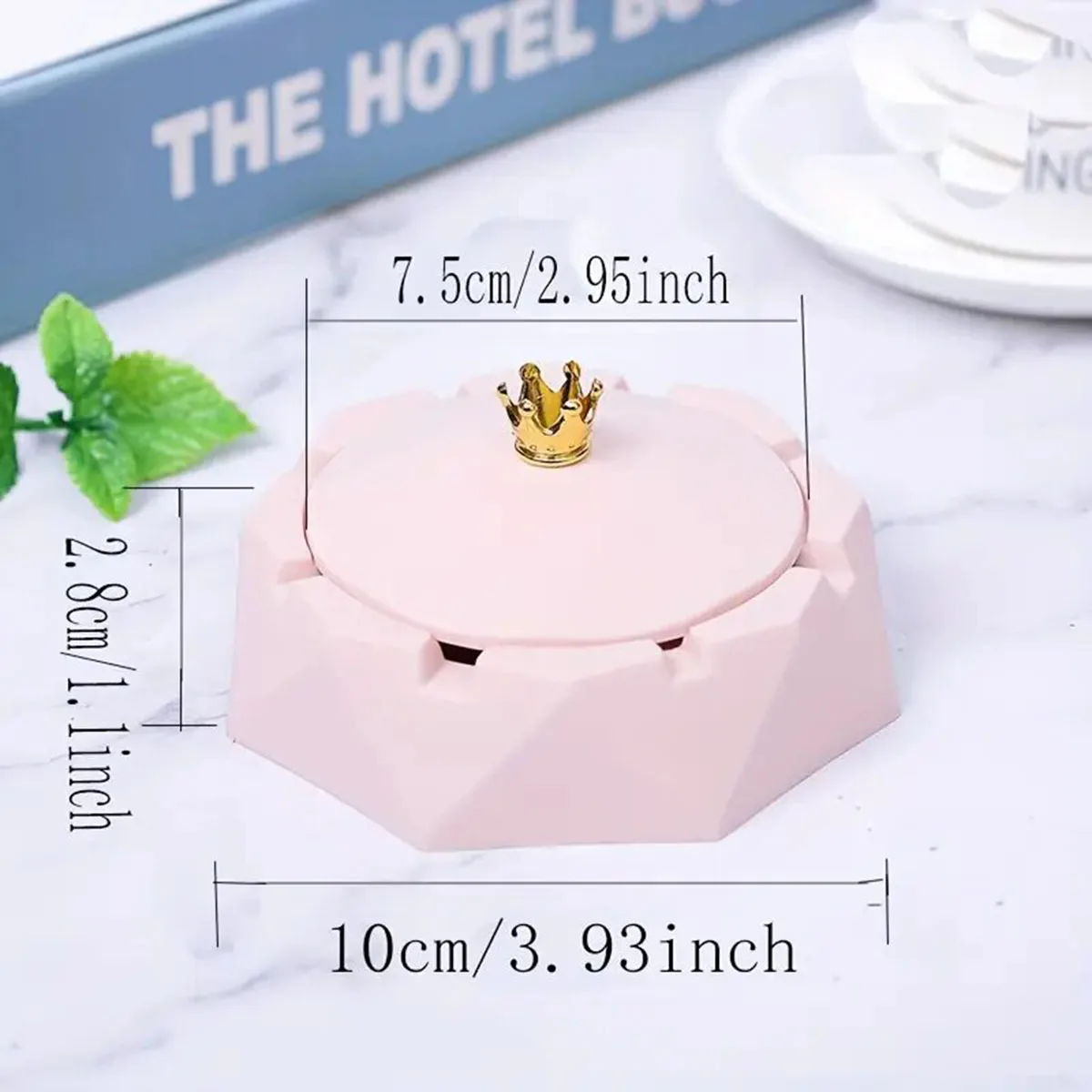 Classic and minimalist crown covered ashtray ornament homes and offices high aesthetic appeal