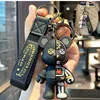 key ring Creative semi anatomical mechanical teddy bear keychain, personalized car keychain, couple backpack decoration, 1