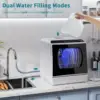 Portable Countertop Dishwashers, 5 Washing Programs Mini Dishwashers with 5 L Built-in Water Tank and Double-layered Glass Door 3