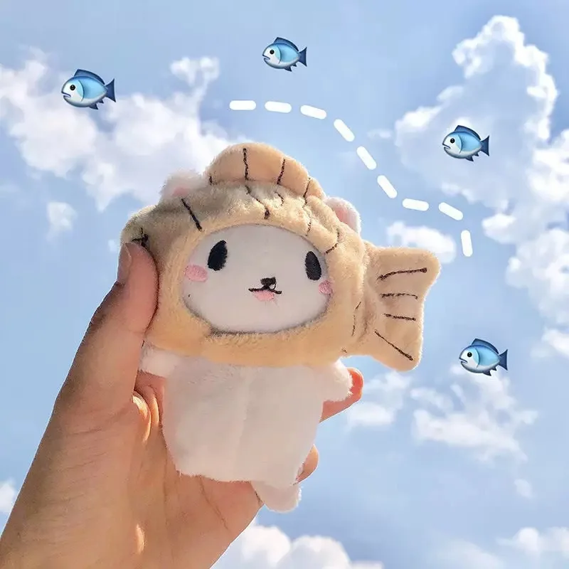 귀여운 고양이 봉제 액션 피규어 키, 한국 도미 헤드 세트, 키 체인 인형 펜던트 가방 액세서리,  열쇠 고리, 1PC