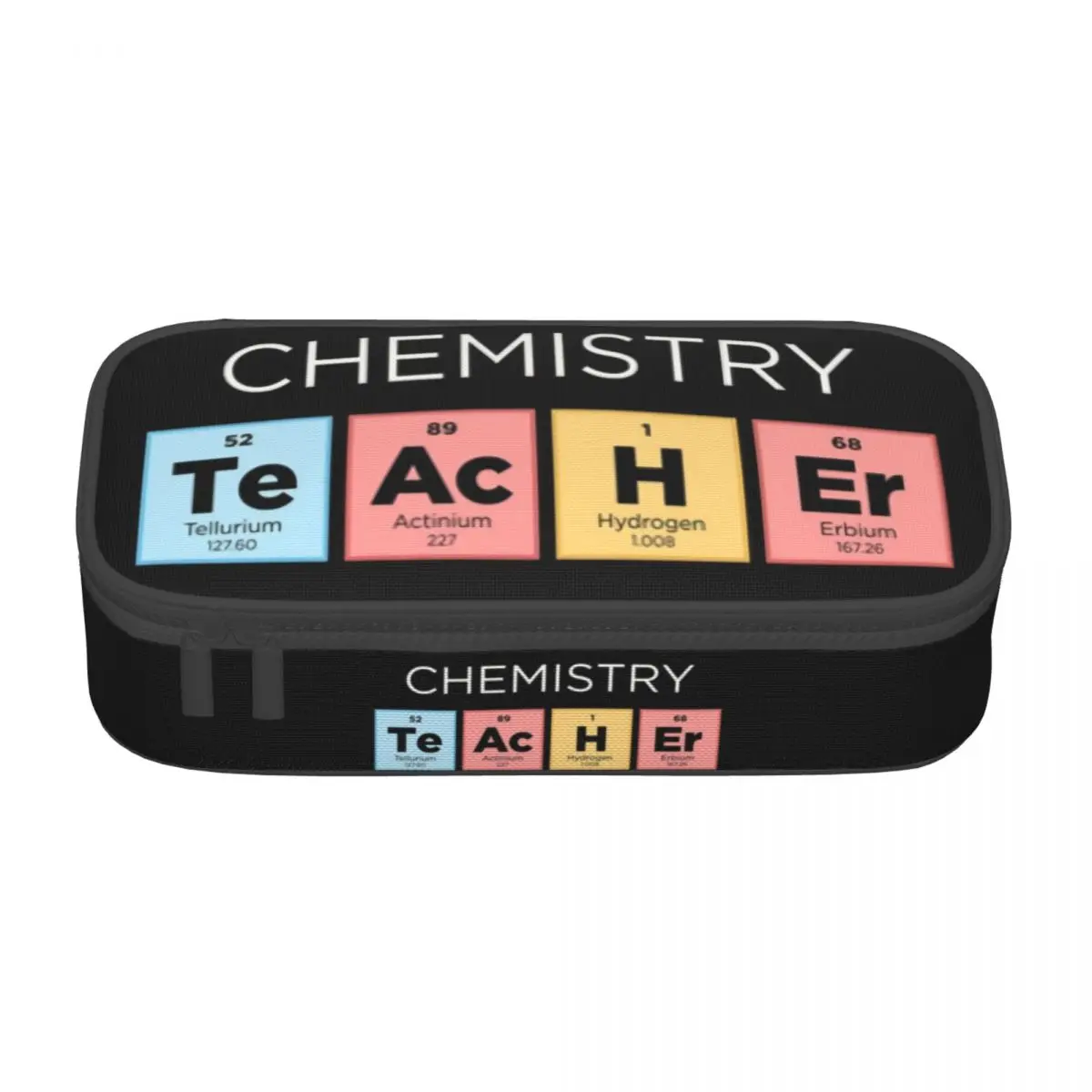 Korean Chemistry Teacher Periodic Table Pencil Cases for Science Lab Tech Large Storage Pen Box Bag School Supplies