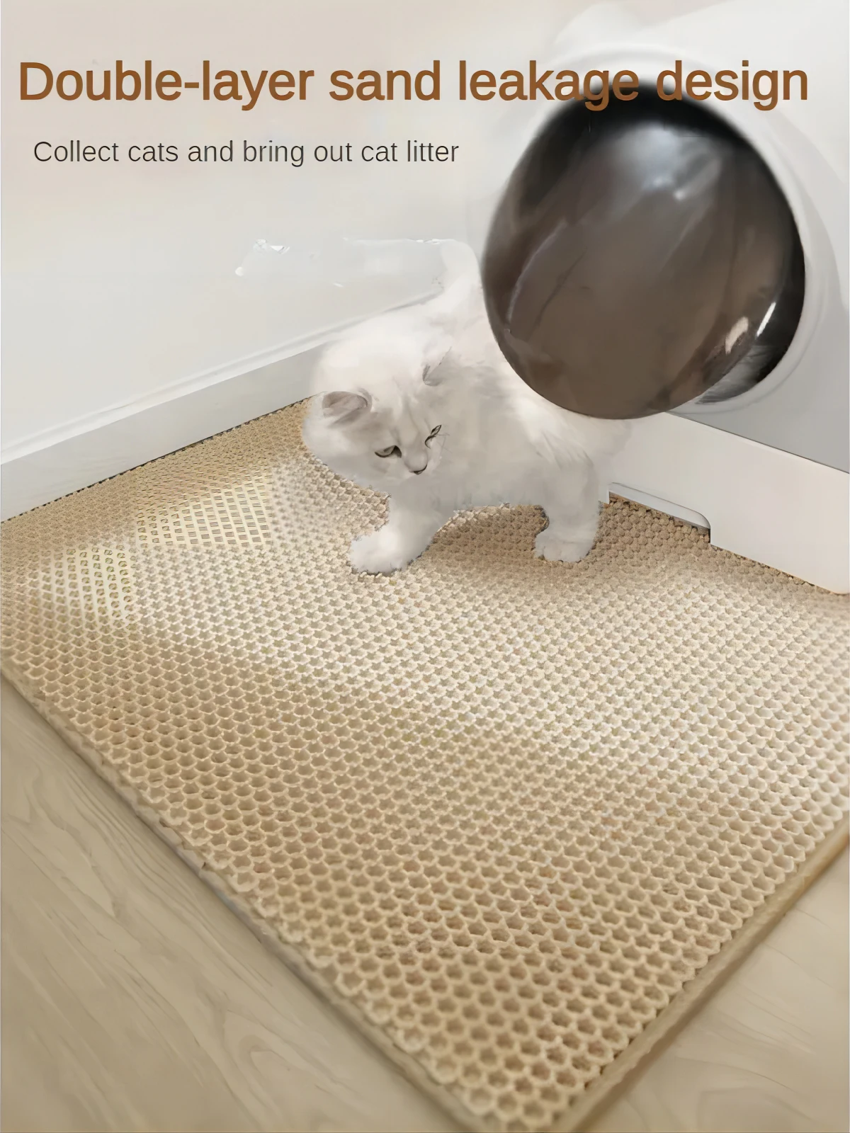 Cat Litter Mat Double Layer Waterproof Urine Proof Trapping Mat