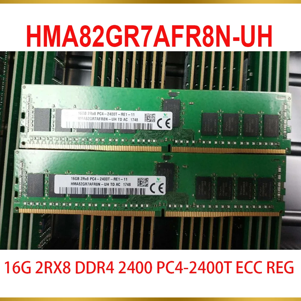 1Pcs For SK Hynix RAM 16GB 16G 2RX8 DDR4 2400 PC4 2400T ECC REG HMA82GR7AFR8N UH
