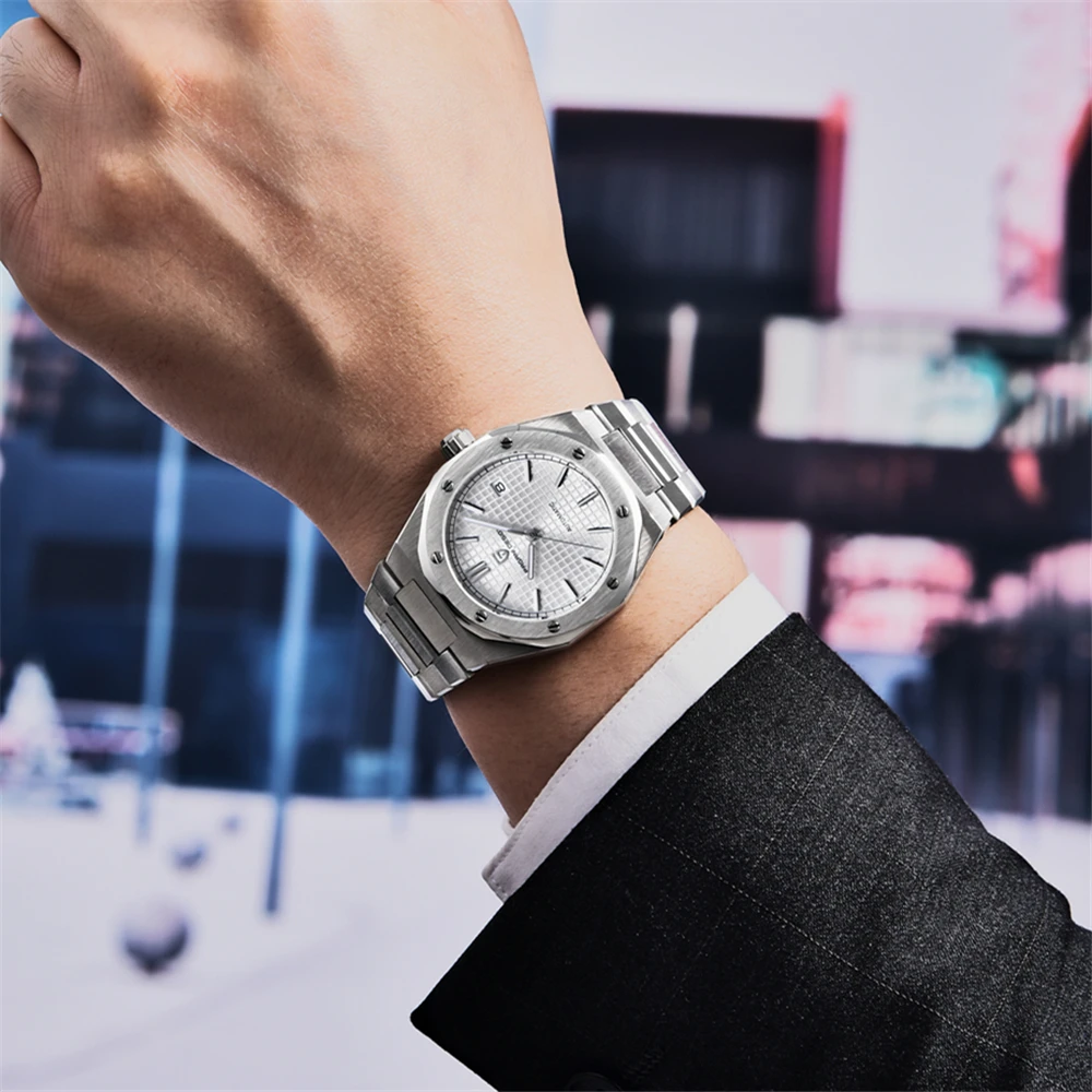 39mm Men's Automatic Mechanical Watch, PAGANI DESIGN, Stainless Steel, Sapphire, Luxury, Mechanical Watch
