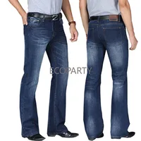 Jeans Men 2023 Mens Modis Big Flared Jeans Boot Cut Leg Flared Loose Fit high Waist Male Designer Classic Denim Jeans Pants 1